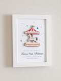 No Ordinary Gift baby carousel print 18x24cm - British product