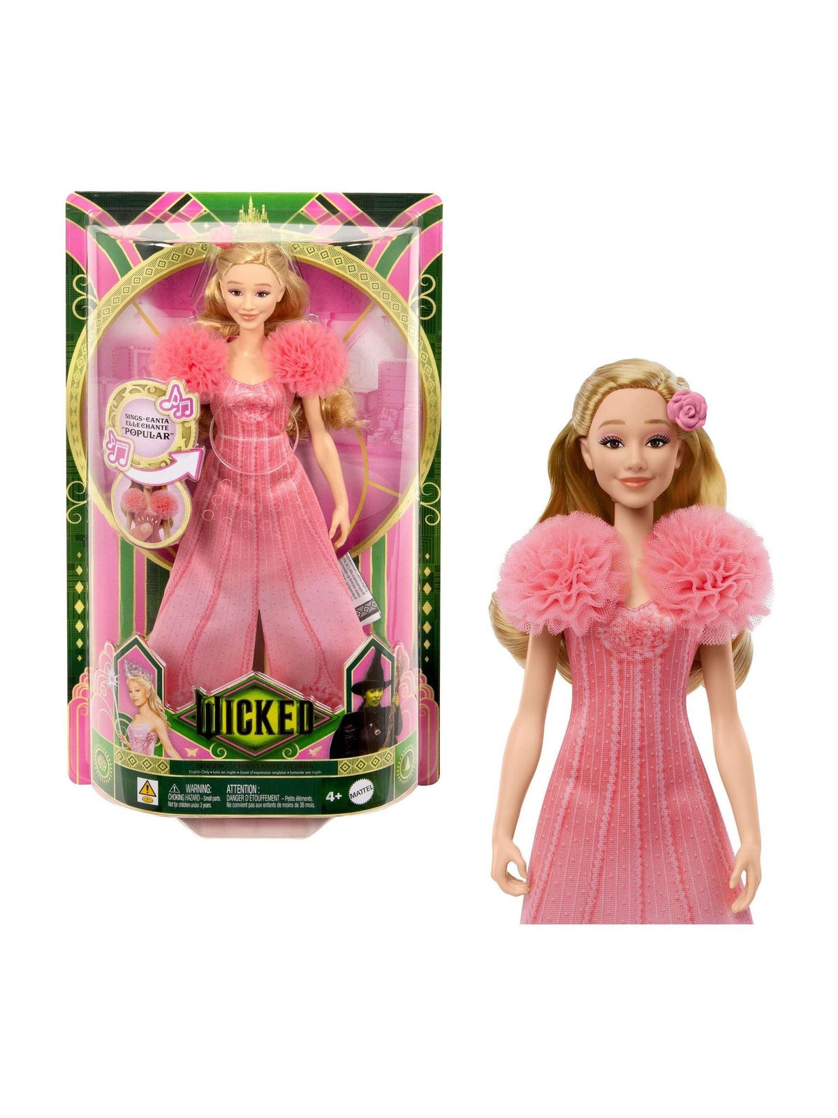 Mattel Wicked singing Glinda fashion doll, imported from the UK