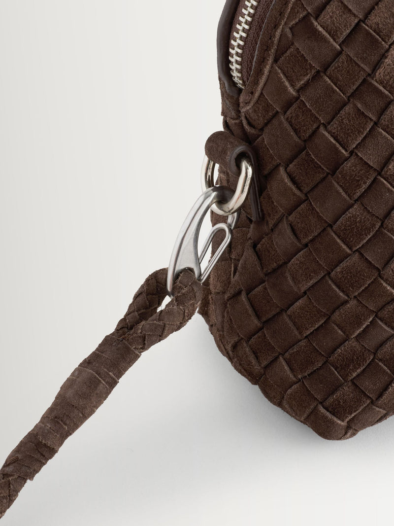 Dragon Diffusion Suede Chocolate Chunky Fellini Pochette Bag