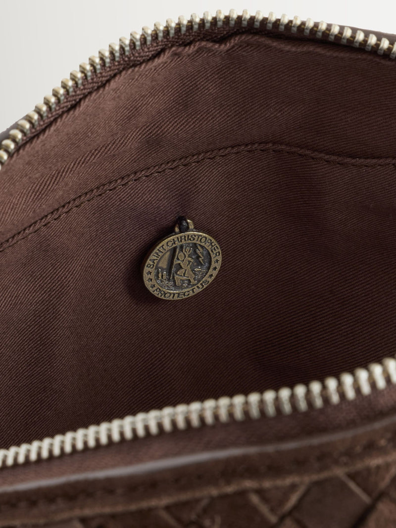 Dragon Diffusion Suede Chocolate Chunky Fellini Pochette Bag