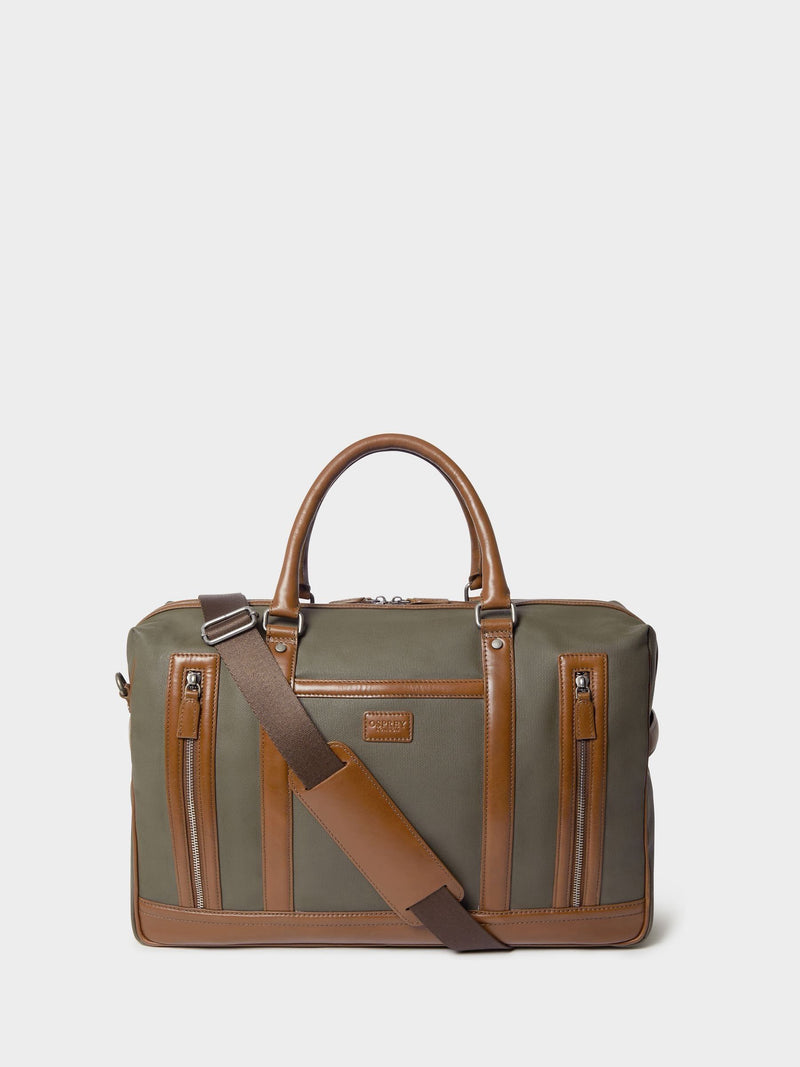 Osprey London waxed canvas weekender bag, imported from the UK