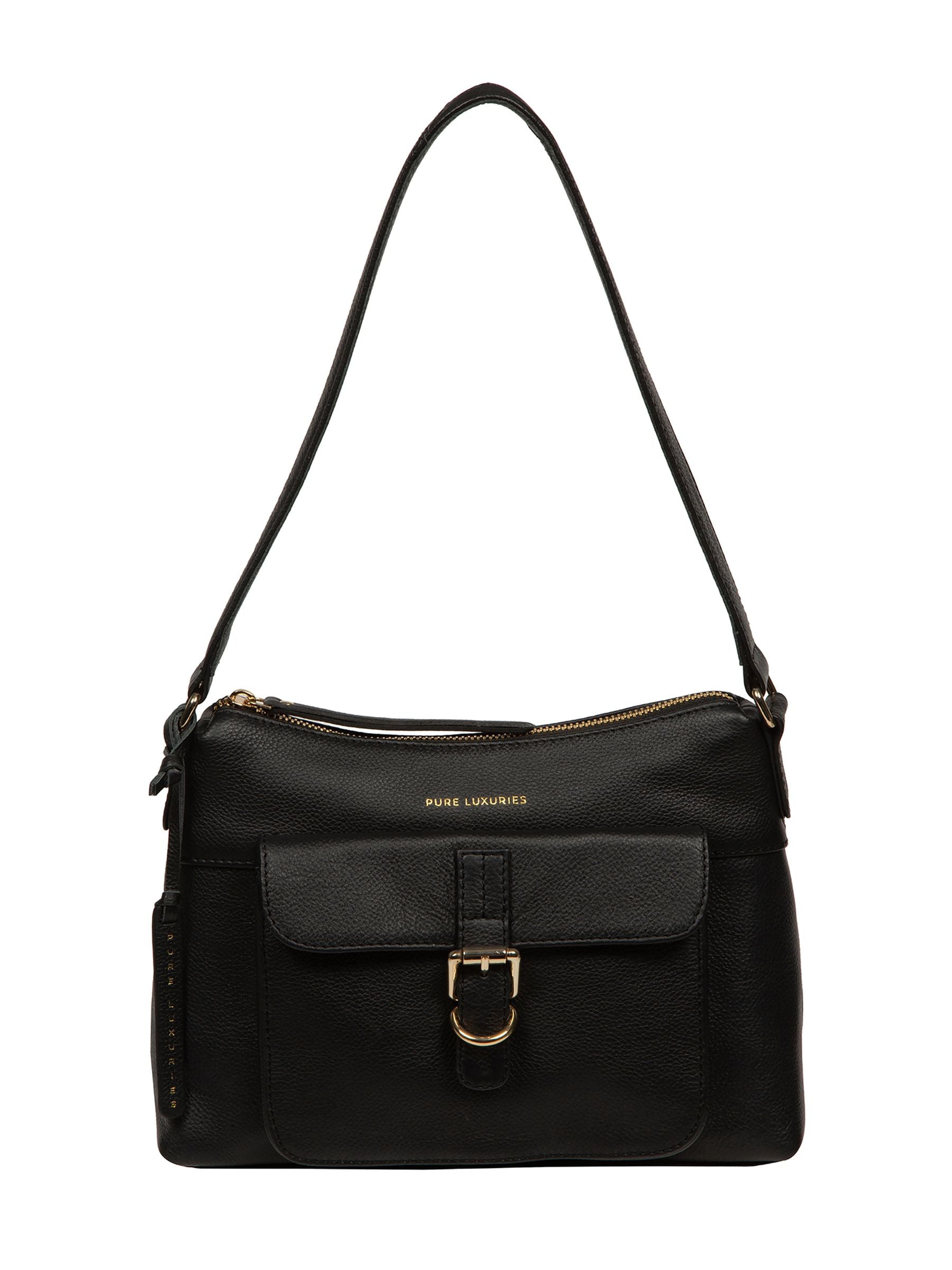Pure Luxuries London black Lambourne leather grab bag, UK version
