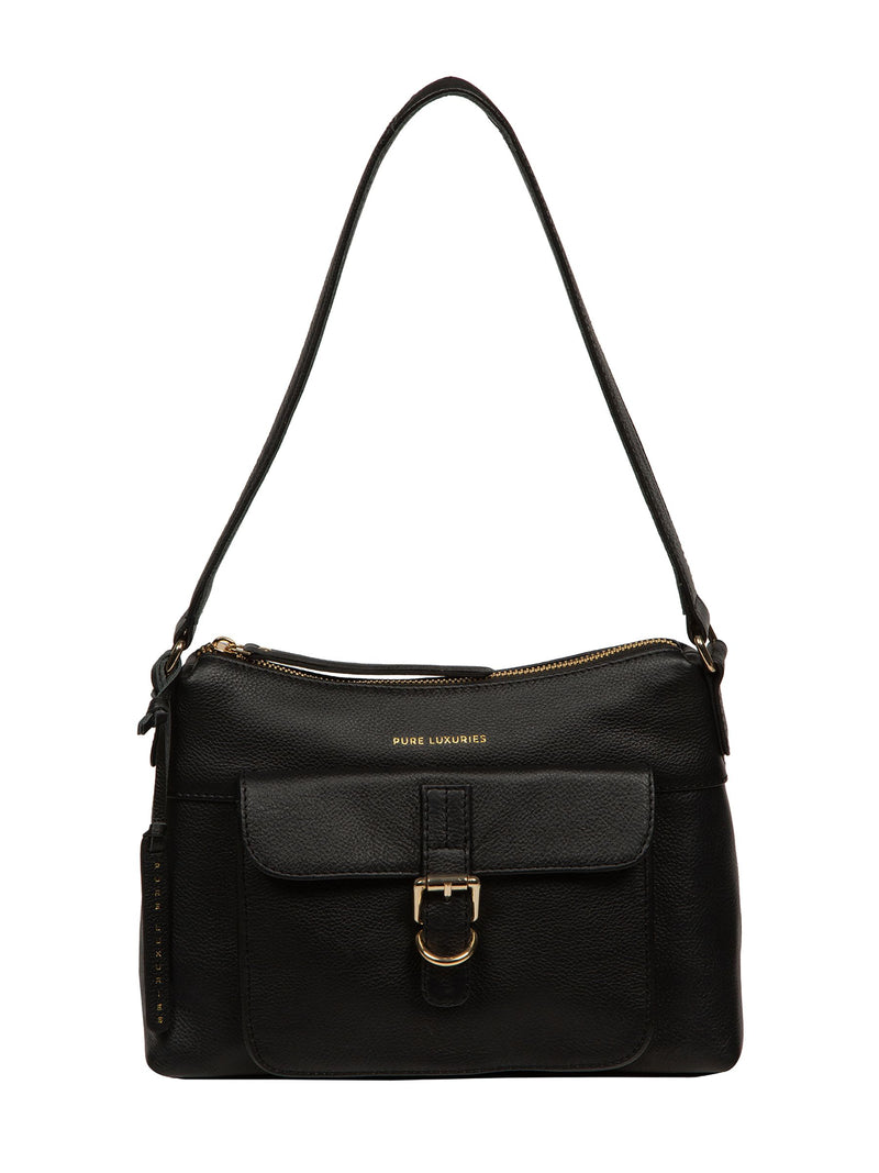 Pure Luxuries London black Lambourne leather grab bag, UK version