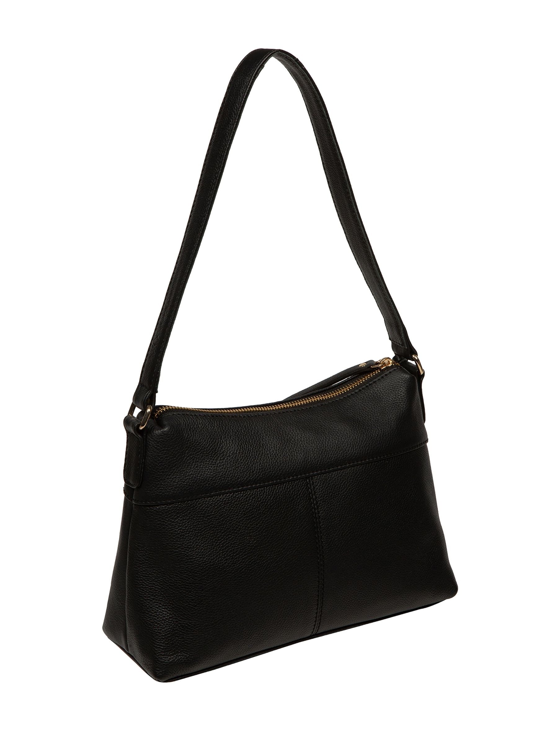 Pure Luxuries London black Lambourne leather grab bag, UK version