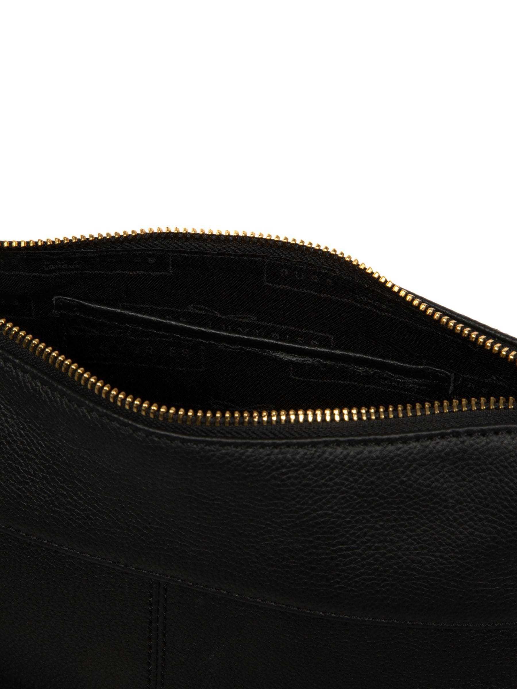 Pure Luxuries London black Lambourne leather grab bag, UK version