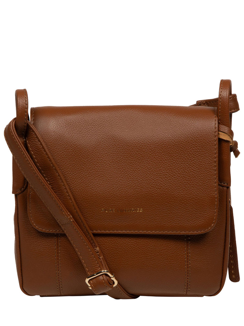 Pure Luxuries London Brown Elston Leather Cross-Body Bag