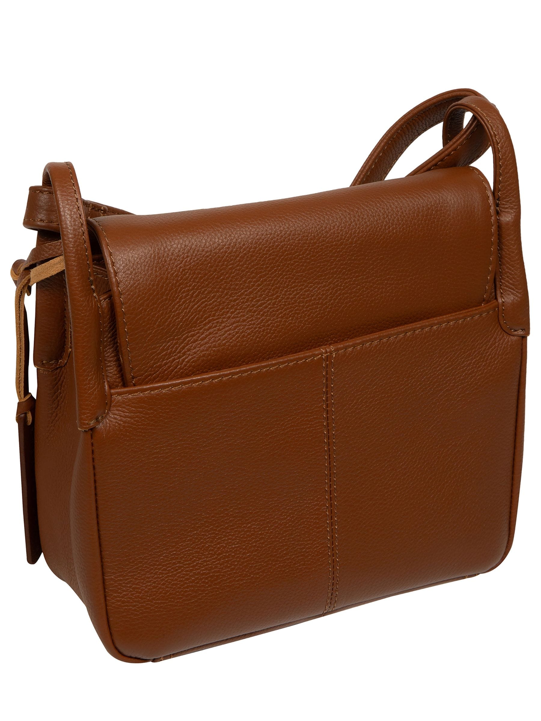 Pure Luxuries London Brown Elston Leather Cross-Body Bag