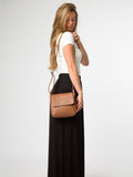 Pure Luxuries London Brown Elston Leather Cross-Body Bag