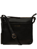 Pure Luxuries London Black Alderley leather cross-body bag, imported from the UK