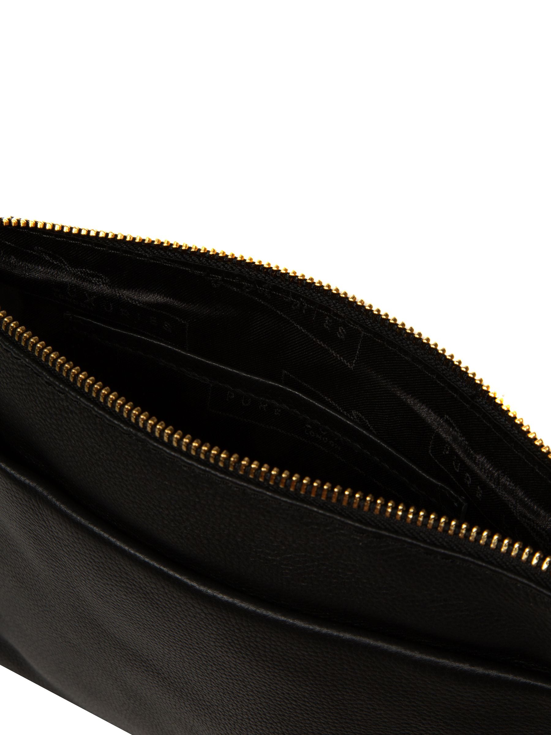 Pure Luxuries London Black Alderley leather cross-body bag, imported from the UK