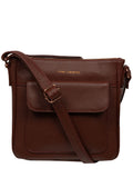 Pure Luxuries London Brown Amberlyn cross-body bag (British brand)