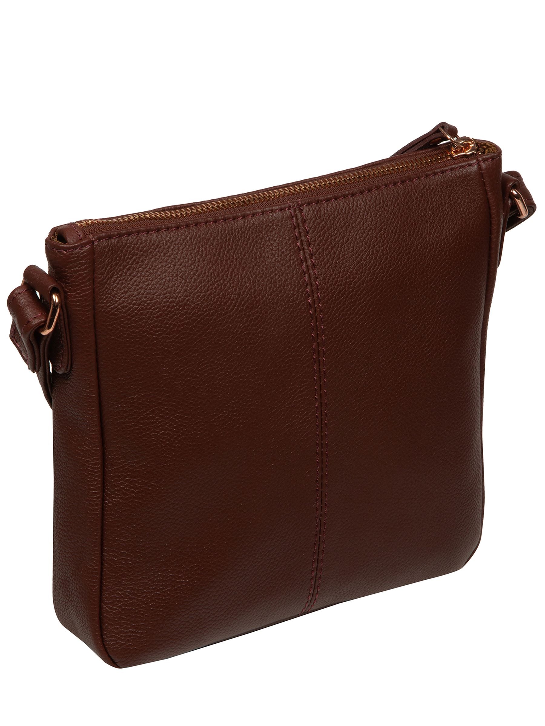 Pure Luxuries London Brown Amberlyn cross-body bag (British brand)