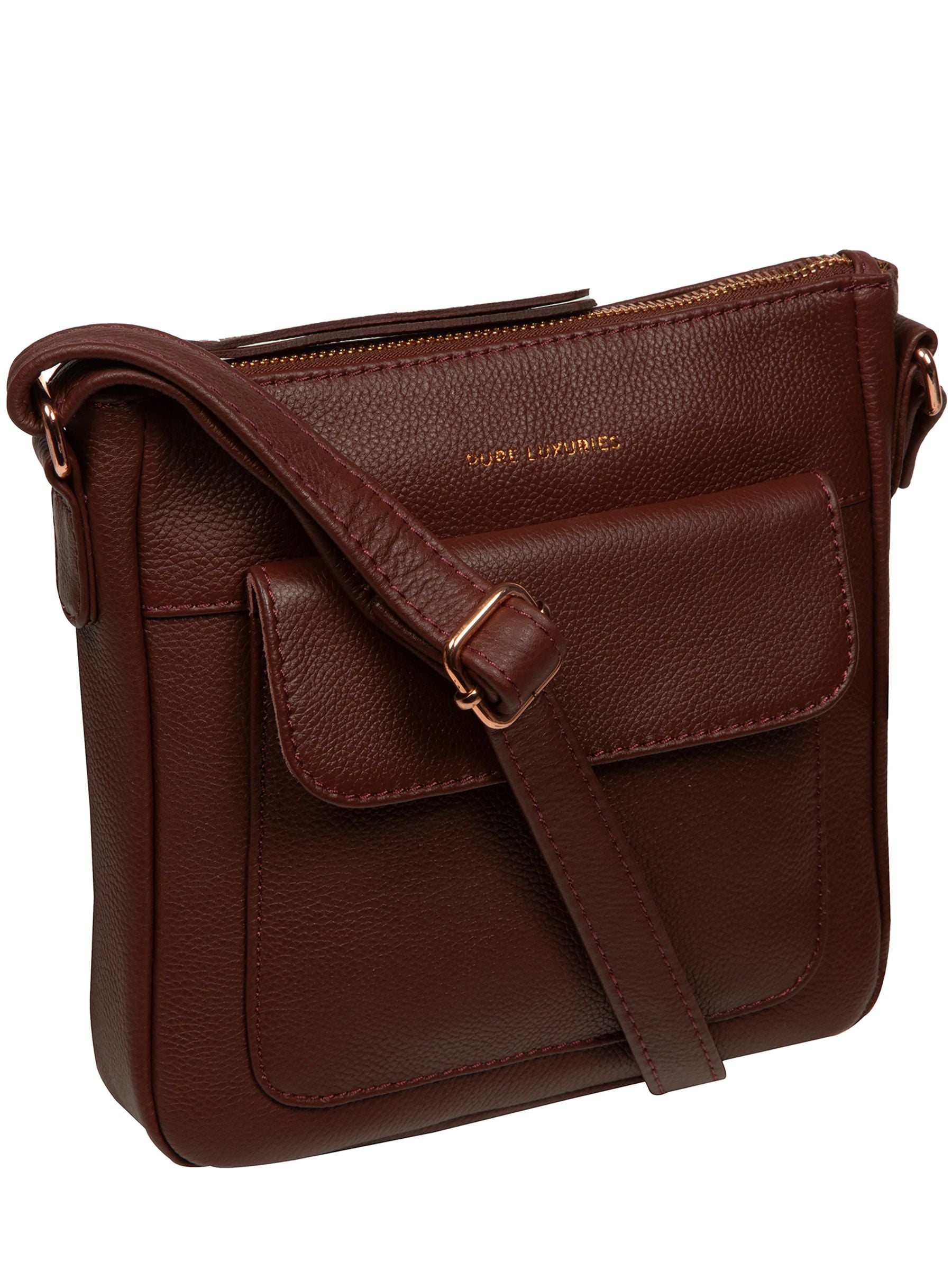 Pure Luxuries London Brown Amberlyn cross-body bag (British brand)