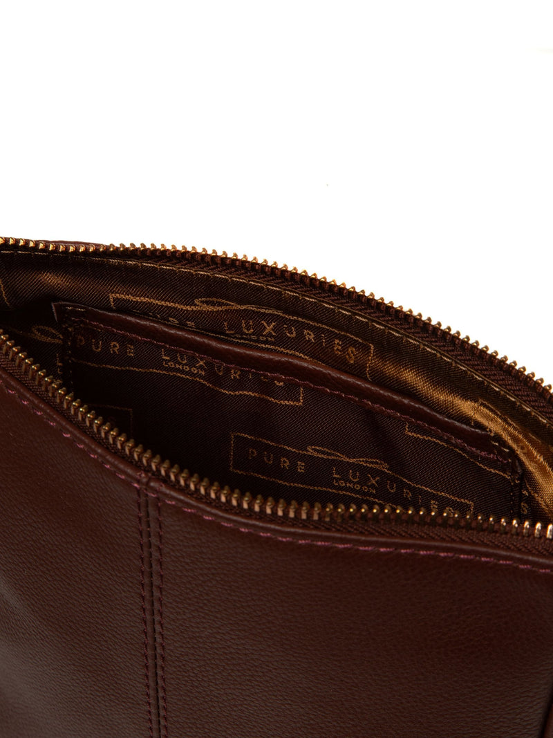 Pure Luxuries London Brown Amberlyn cross-body bag (British brand)