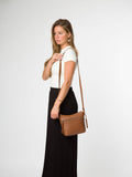 Pure Luxuries London brown Thorne leather cross-body bag, imported from the UK