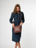 Pure Luxuries Melbury leather shoulder bag in brown (British brand)