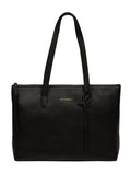 Pure Luxuries London Black Morden Leather Tote Bag