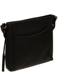 Pure Luxuries London black leather cross-body bag, imported from the UK