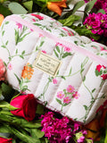 The Flat Lay Co. marshmallow box bag with floral RHS design British brand