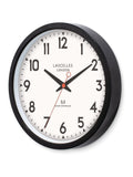 Brookpace Lascelles black radio controlled clock 36cm (British brand)