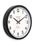 Brookpace Lascelles black radio controlled clock 36cm (British brand)