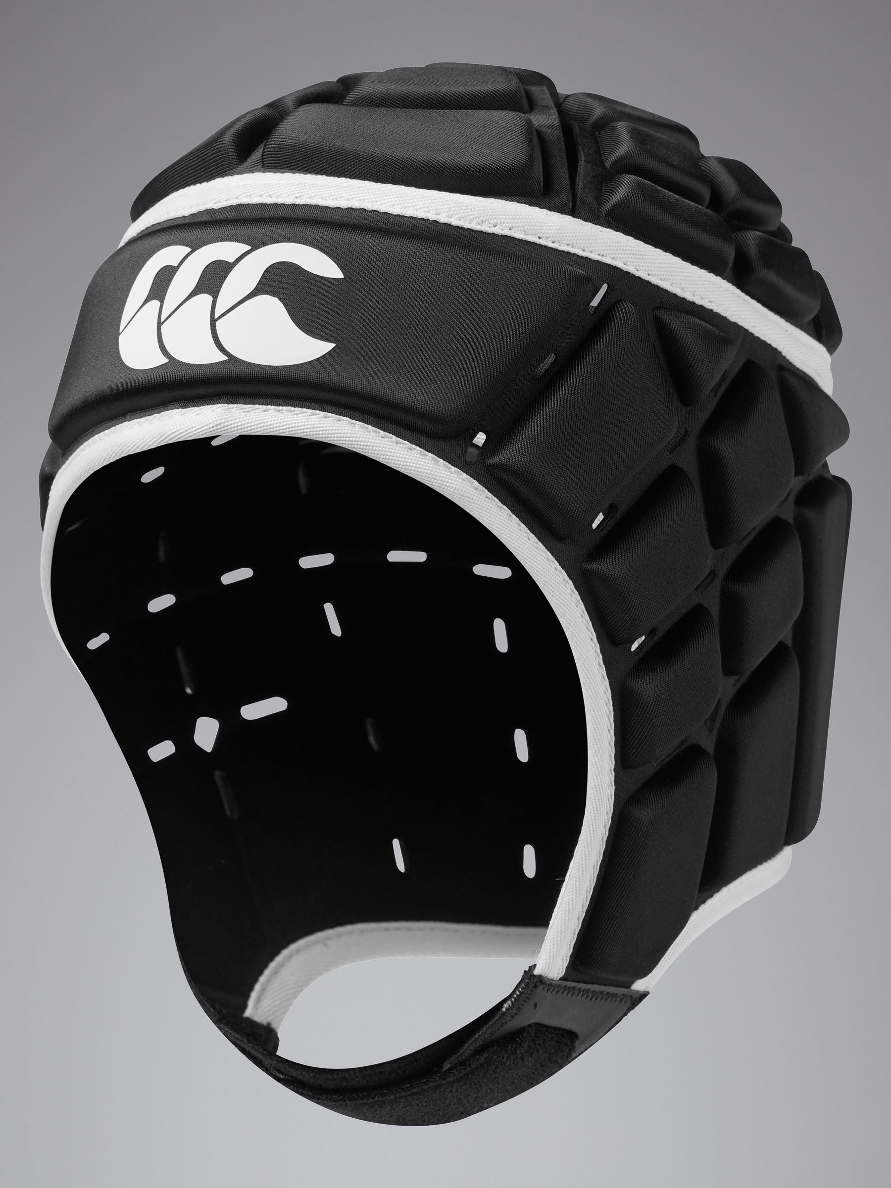 Canterbury Core headguard in black with EVA foam protection, UK version