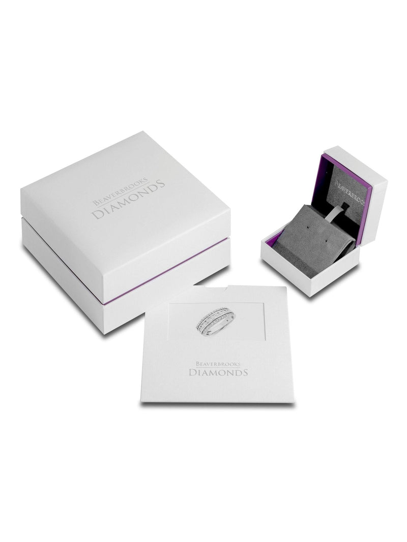 Beaverbrooks 9ct white gold diamond ruby heart earrings (British brand)