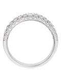 Beaverbrooks silver cubic zirconia two row ring, imported from the UK
