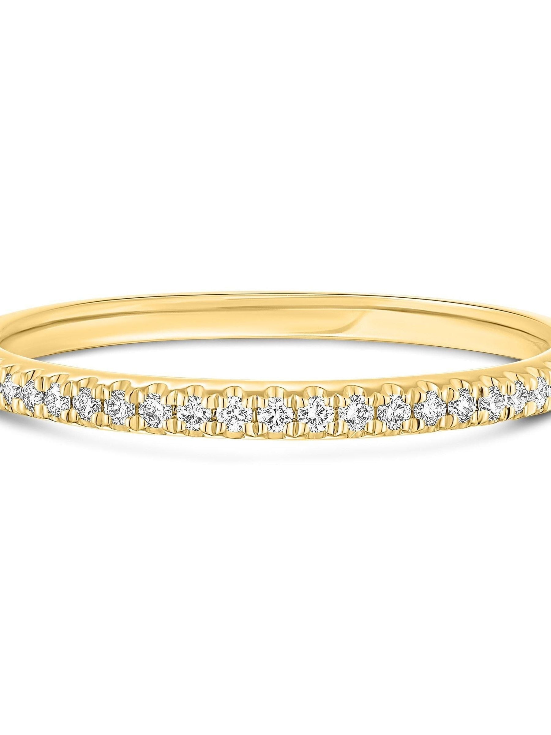 Beaverbrooks 18ct gold diamond wedding ring 1.5mm band (British brand)