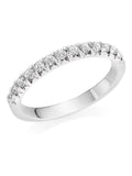 Beaverbrooks platinum half eternity diamond ring, imported from the UK