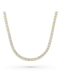 Beaverbrooks tennis necklace yellow gold plated cubic zirconia 45cm, imported from the UK