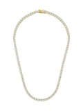 Beaverbrooks tennis necklace yellow gold plated cubic zirconia 45cm, imported from the UK