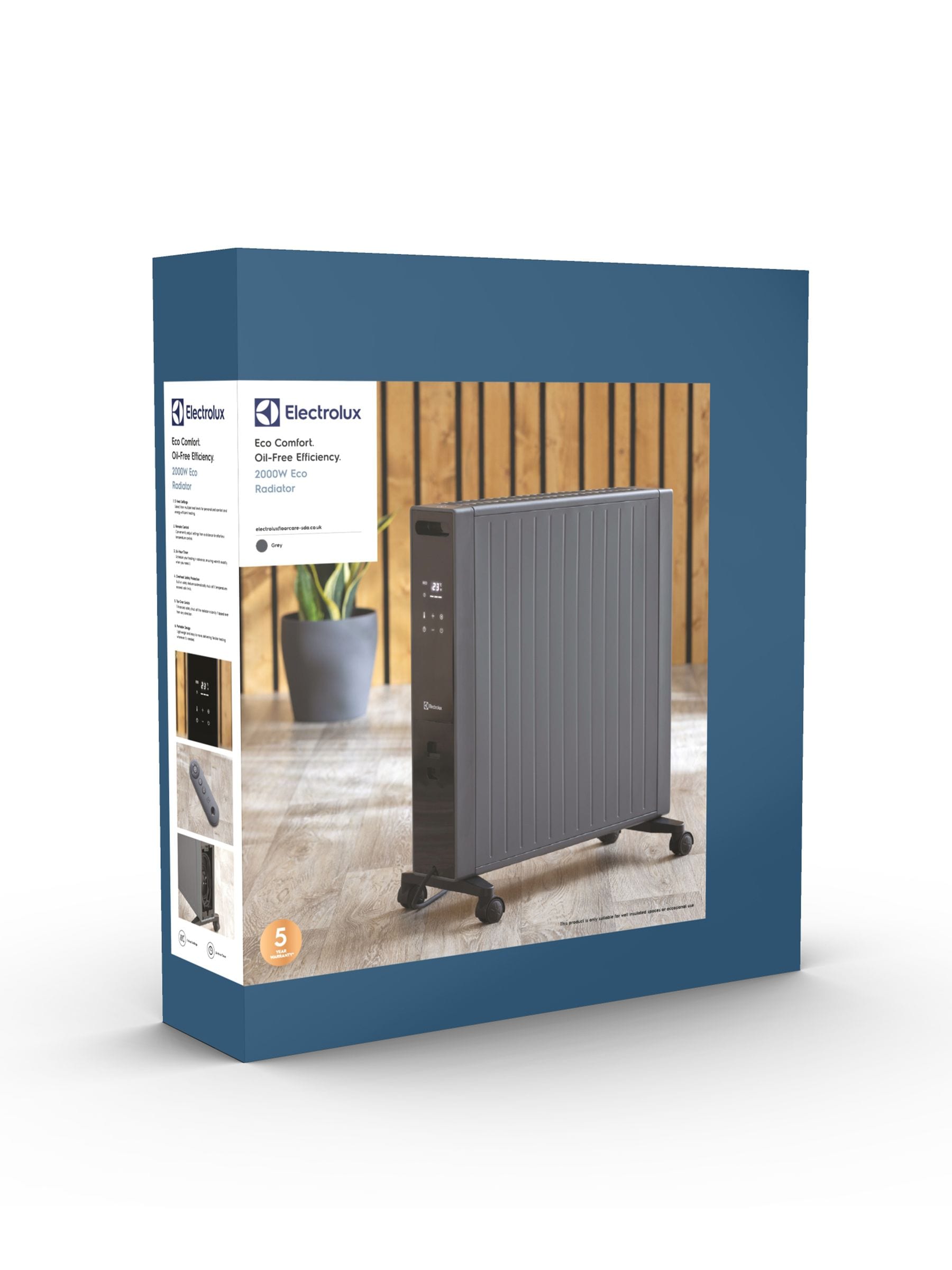 Electrolux 2000W oil-free radiator heater, imported from the UK