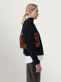 St Agni brown woven leather mini tote bag, UK version