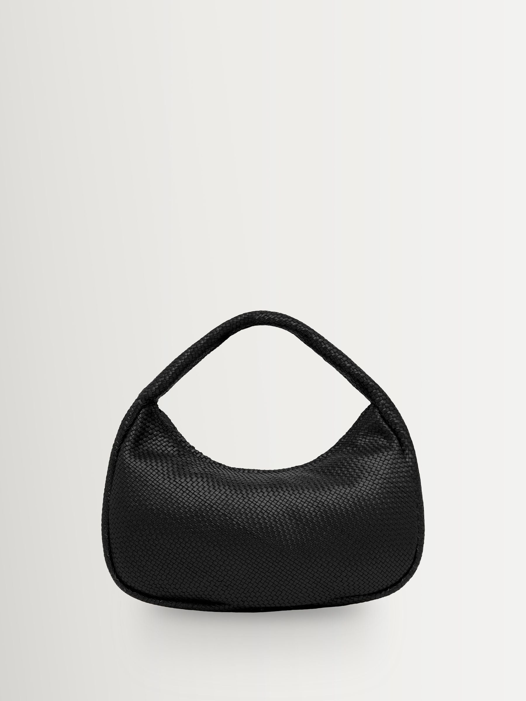 St Agni black woven leather large Bon Bon bag - British product