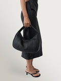 St Agni black woven leather large Bon Bon bag - British product