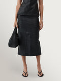 St Agni black woven leather large Bon Bon bag - British product