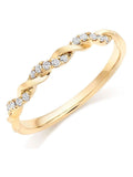 Beaverbrooks 18ct gold diamond wedding ring 2mm (British brand)