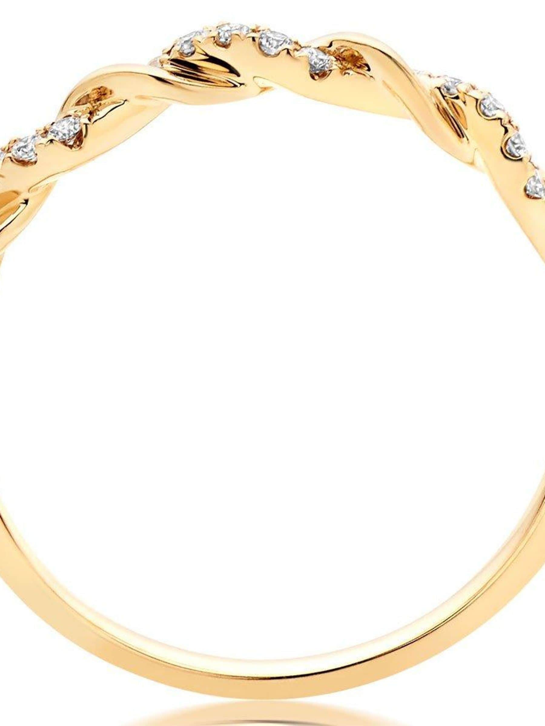 Beaverbrooks 18ct gold diamond wedding ring 2mm (British brand)