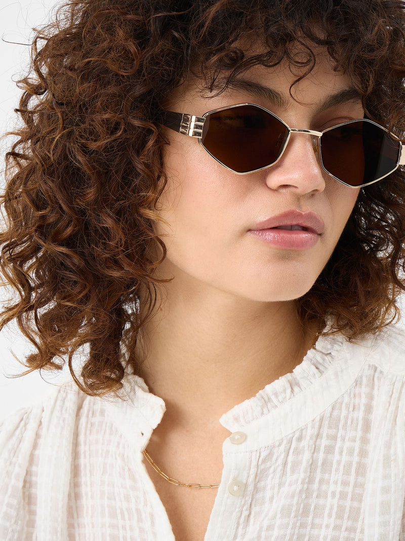 Accessorize gold hexagonal sunglasses, UK version