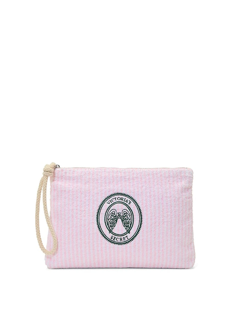 Victoria's Secret Pink Iconic Stripe Terry large zip pouch (British brand)