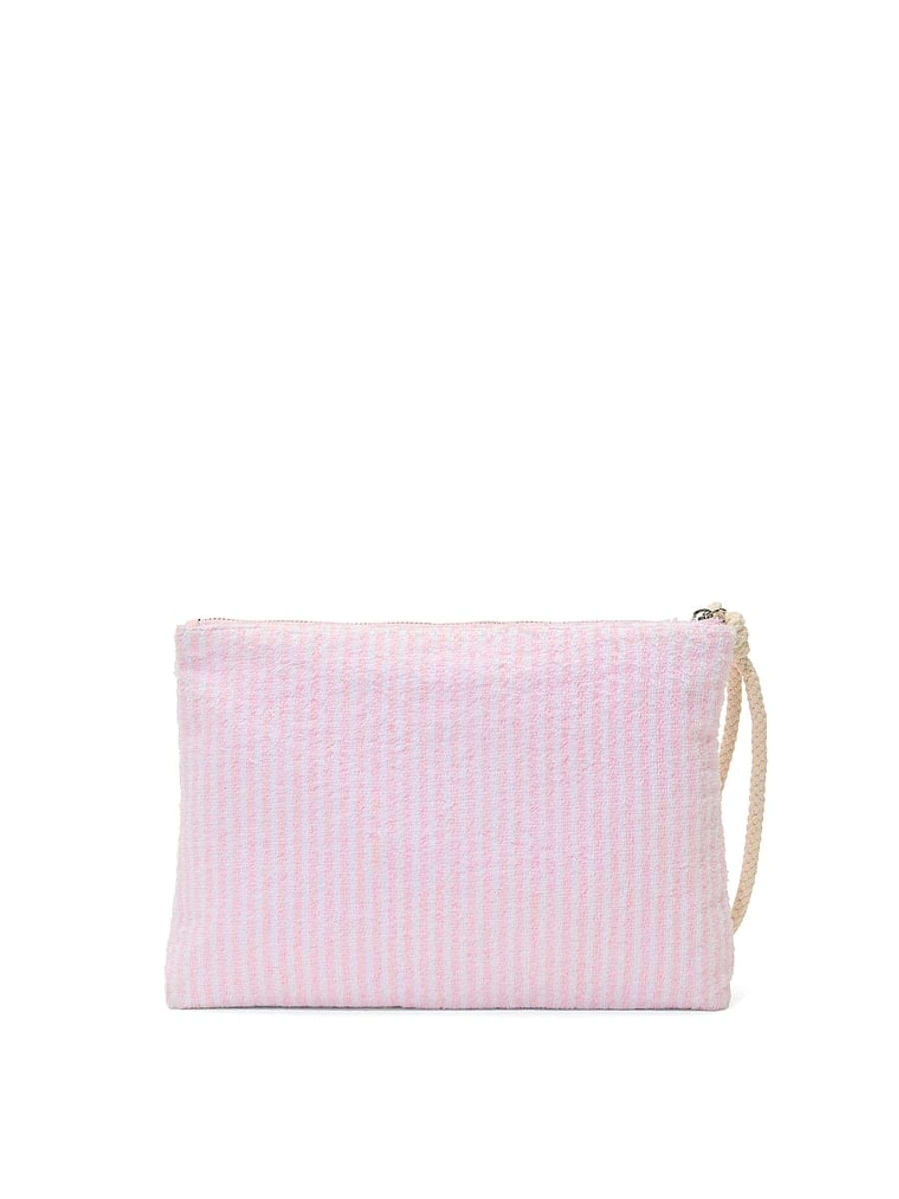 Victoria's Secret Pink Iconic Stripe Terry large zip pouch (British brand)