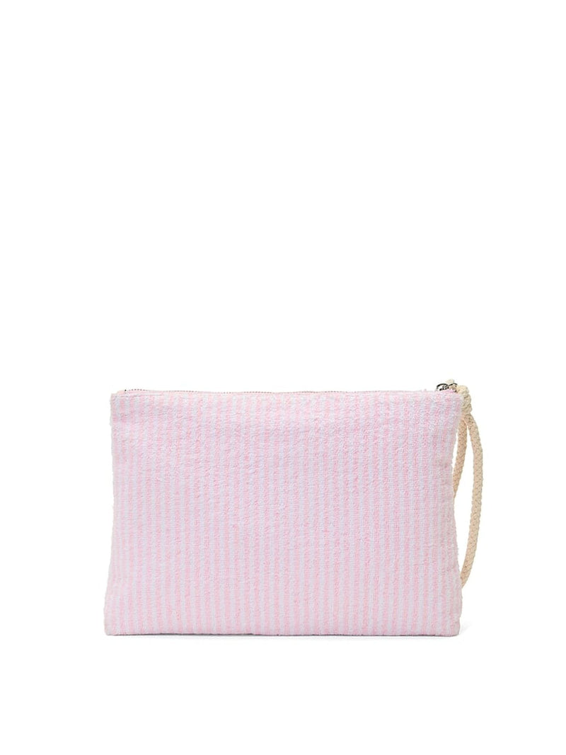Victoria's Secret Pink Iconic Stripe Terry large zip pouch (British brand)