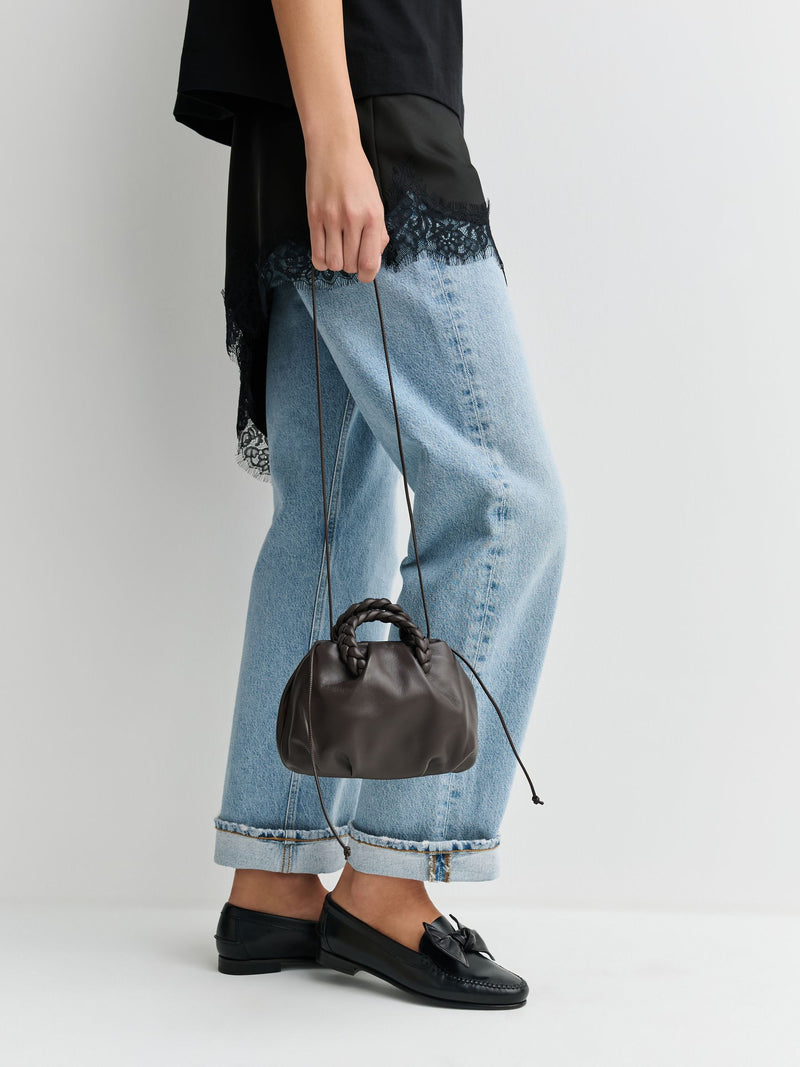 Hereu Studio Bombon top handle cross-body bag brown (British brand)