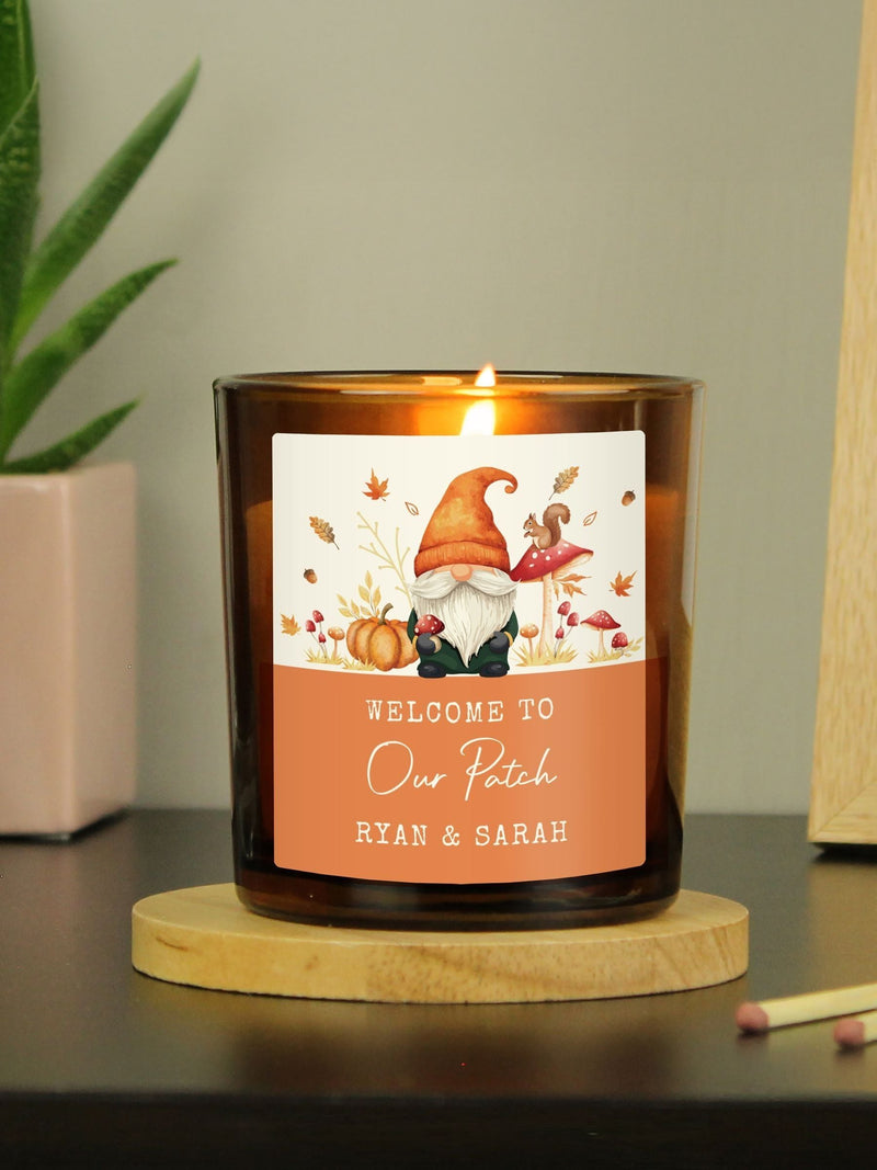 PMC personalised amber glass candle 8.5cm (British brand)