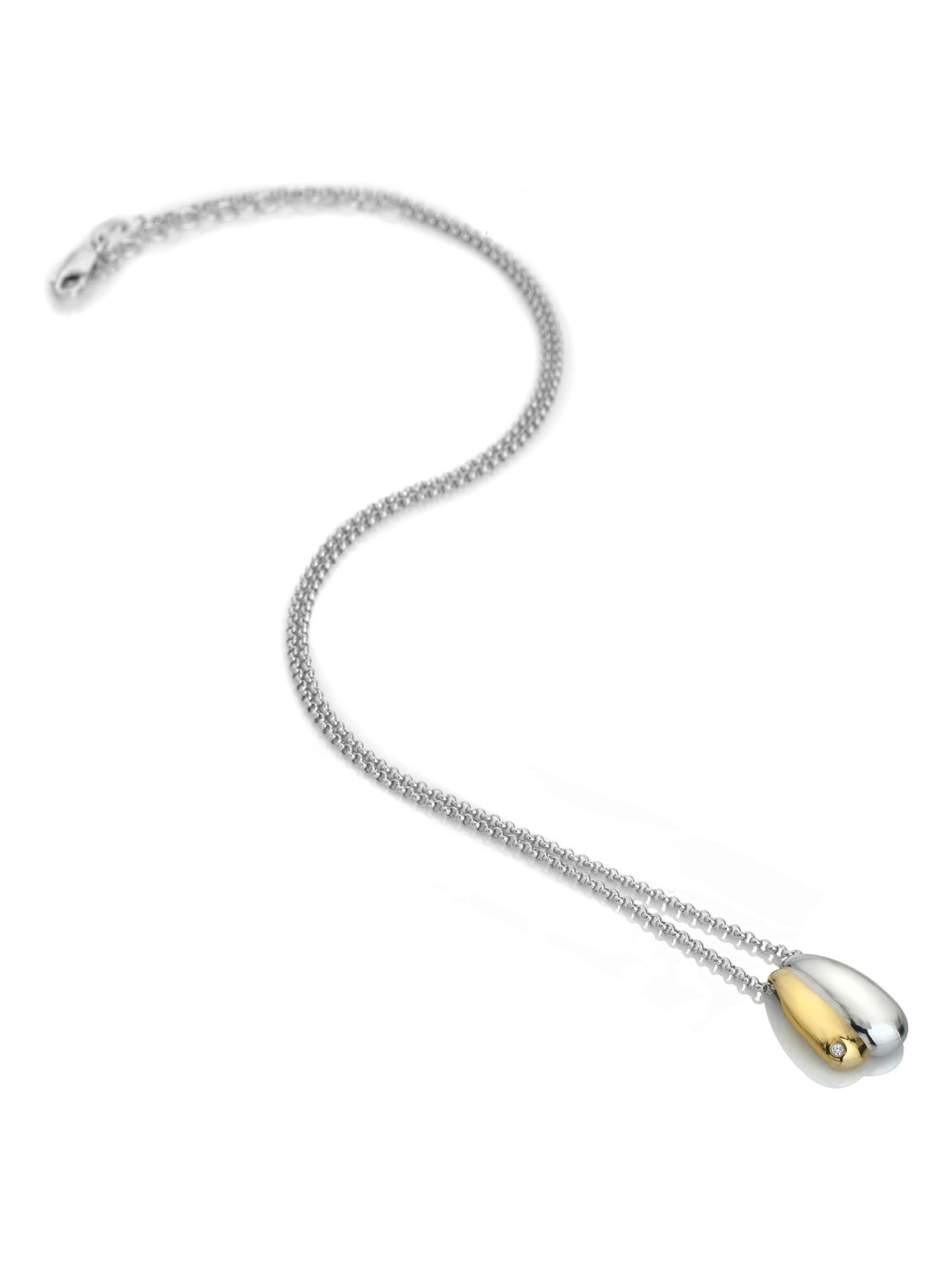 Hot Diamonds sterling silver two tone pendant, imported from the UK