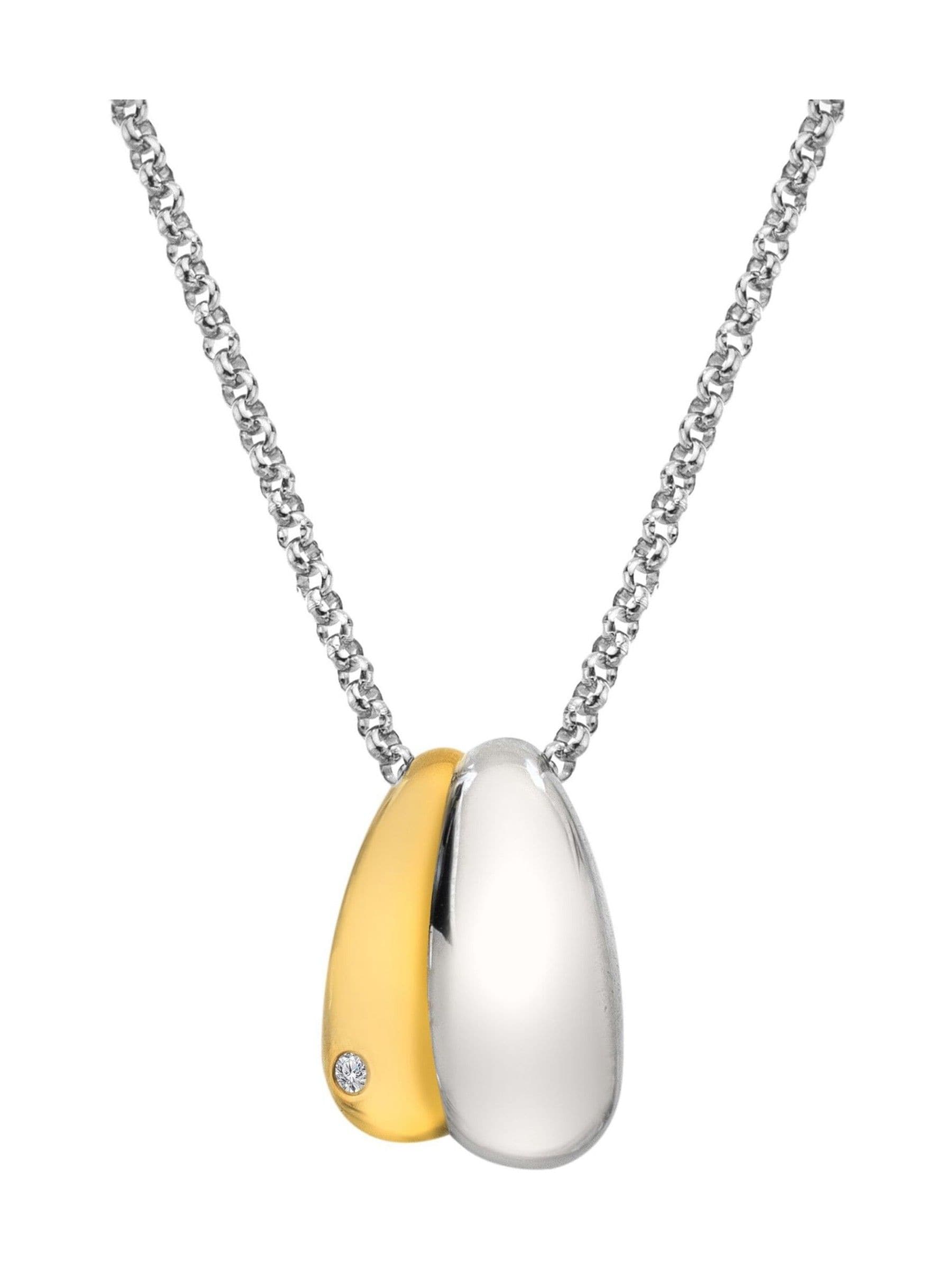 Hot Diamonds sterling silver two tone pendant, imported from the UK
