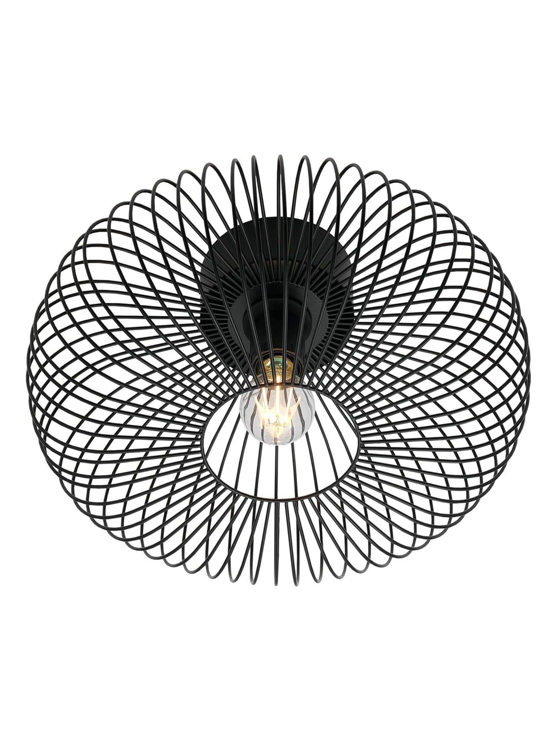 Nordlux Beroni black ceiling light 40cm - British product