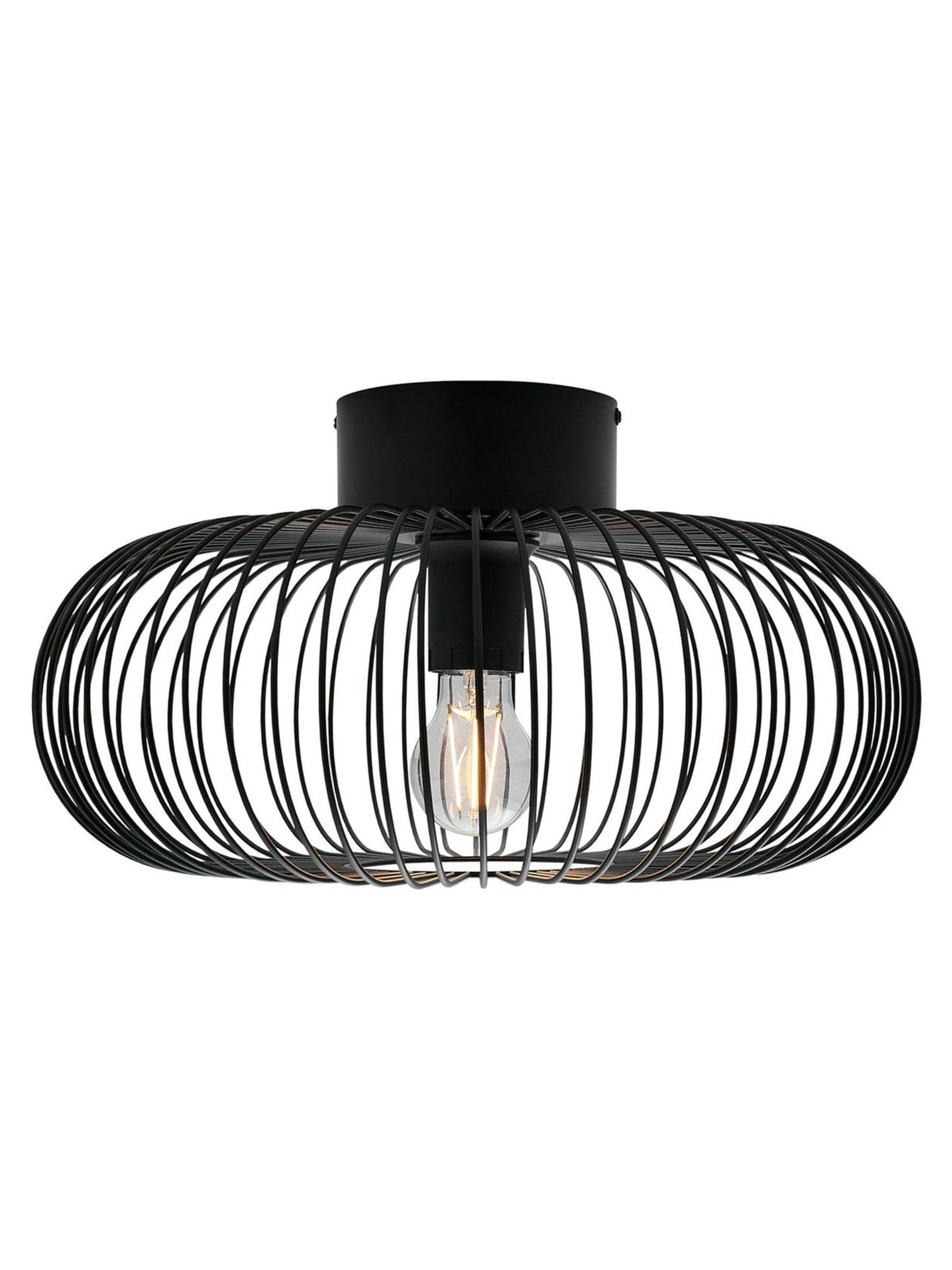 Nordlux Beroni black ceiling light 40cm - British product