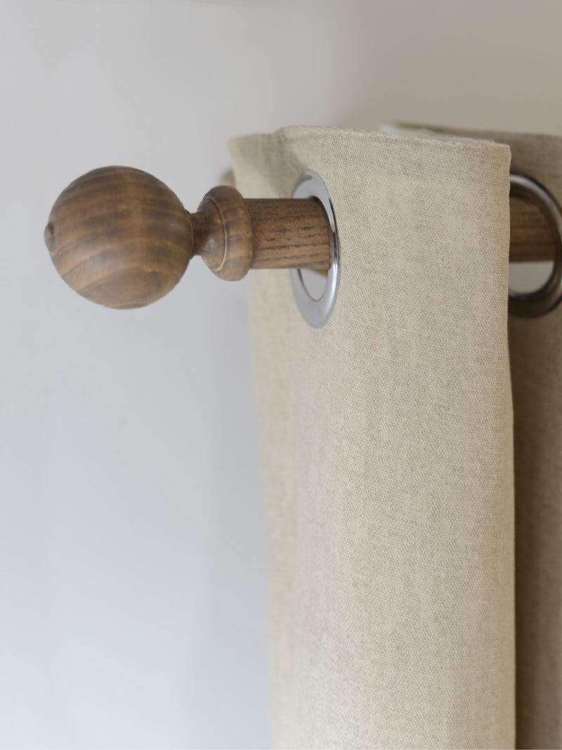 Laura Ashley curtain pole set light chestnut brown Mitchell 28mm, imported from the UK